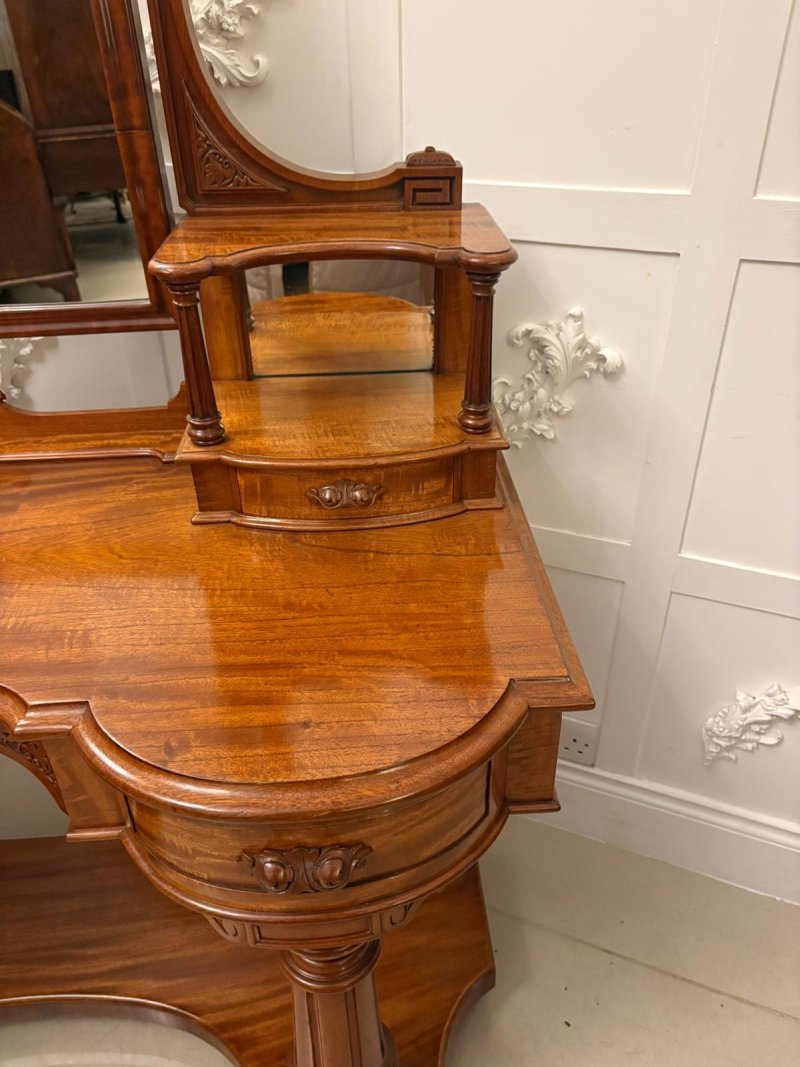 Quality Antique Victorian Carved Mahogany Dressing Table